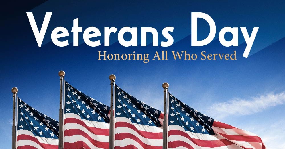 The Bank will be closed in observance of Veteran's Day