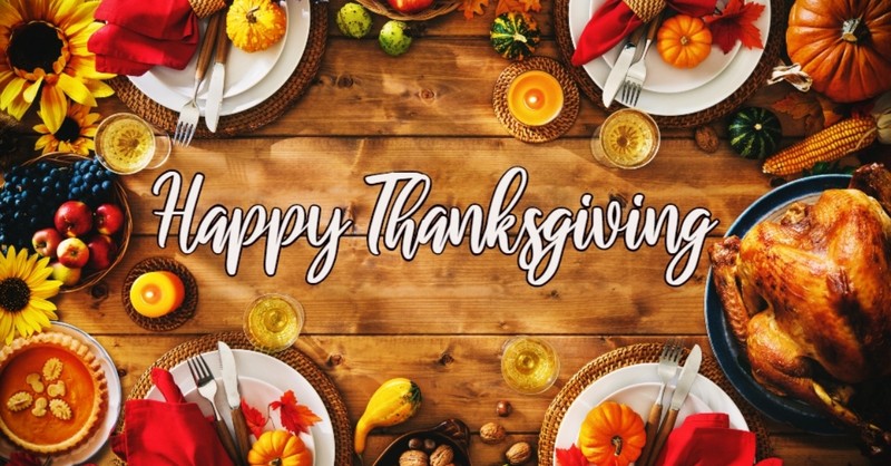 The Bank will be closed in observance of the Thanksgiving Holiday
